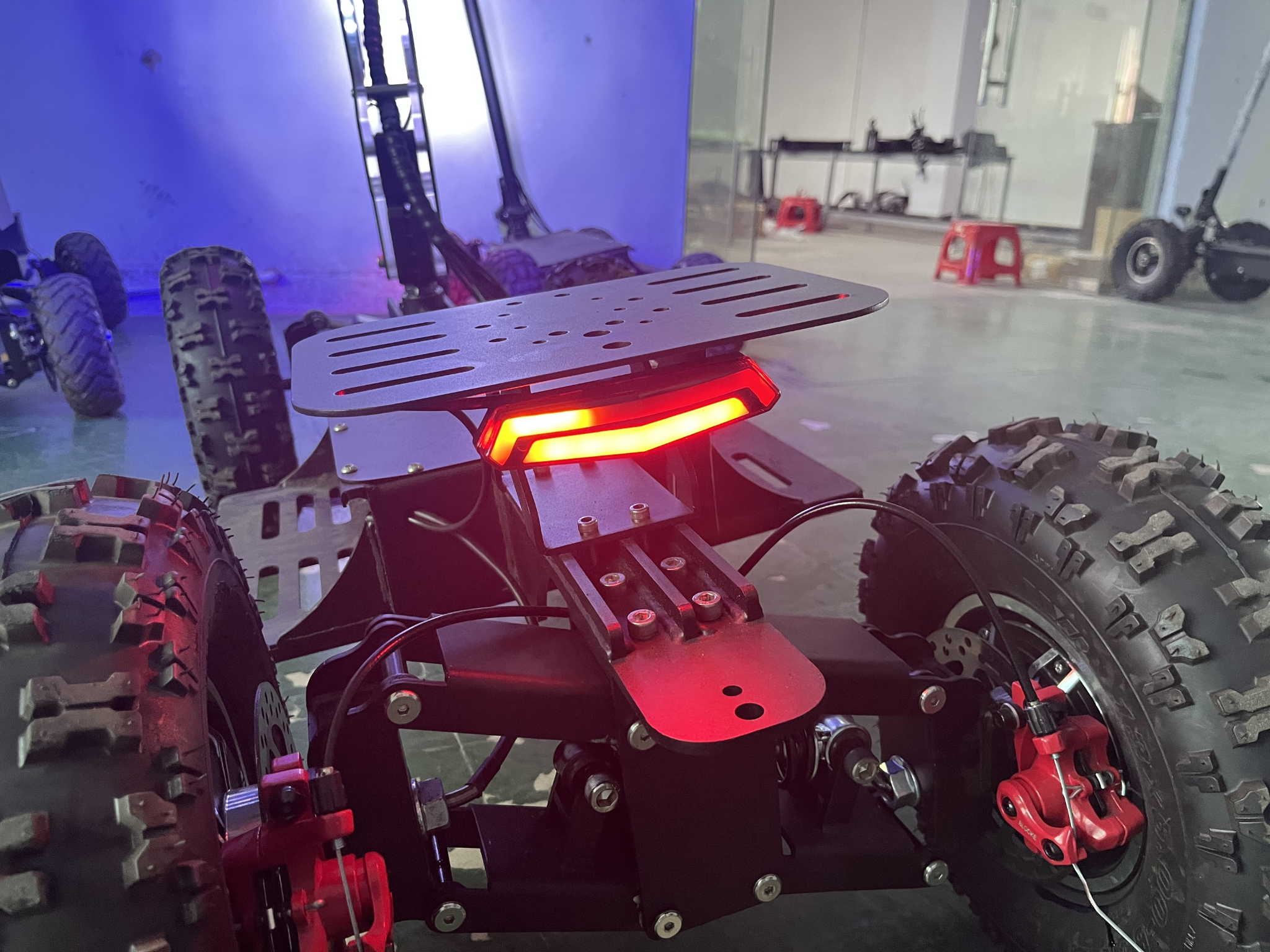Customer photo showing rear light and suspension